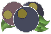 Three Sloes Logo, featuring three sloes